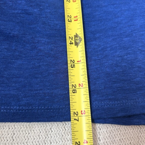 Habitat Linen Tunic Sz S Blue Lagenlook Lightweight Blouse Boatneck 3/4 Sleeves - Picture 11 of 13